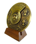 Brass Perpetual Calendar on wooden base H27 - Hobby.lt 🇬🇧