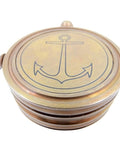 Brass retro compass in leather case - C0006 - Hobby.lt 🇬🇧