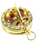 Brass sundial with a compass with a lid NC2847 - Hobby.lt 🇬🇧