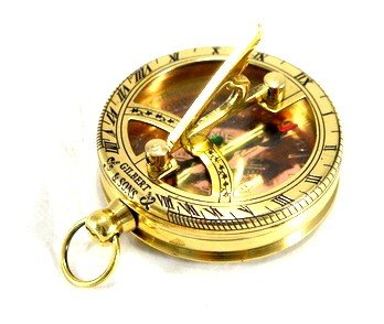 Brass sundial with a compass with a lid NC2847 - Hobby.lt 🇬🇧