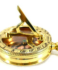 Brass sundial with a compass with a lid NC2847 - Hobby.lt 🇬🇧