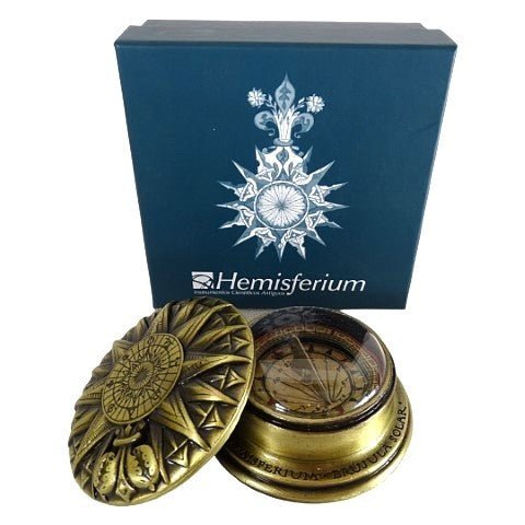 Brass Sundial with compass H40 - Hobby.lt 🇬🇧