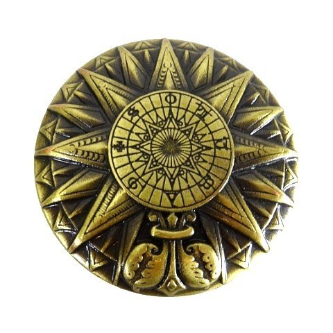 Brass Sundial with compass H40 - Hobby.lt 🇬🇧