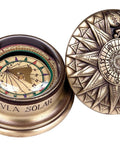 Brass Sundial with compass H40 - Hobby.lt 🇬🇧