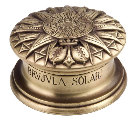 Brass Sundial with compass H40