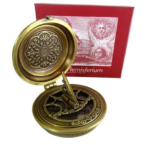 Brass Sundial with Compass – Urania propitia H45 - Hobby.lt 🇬🇧