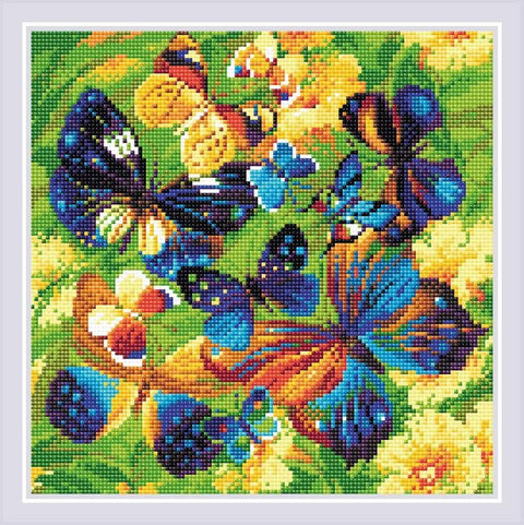 Bright Butterflies diamond mosaic kit by RIOLIS Ref. no.: AM0038 - Hobby.lt 🇬🇧