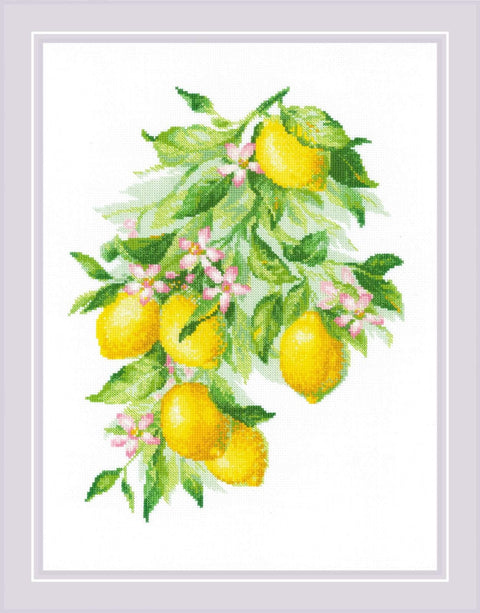 Bright Lemons. Cross Stitch kit by RIOLIS Ref. no.: 2054 - Hobby.lt 🇬🇧