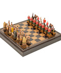 BRITISH VS ZULU: Handpainted Chess Set with Chessboard & Box & Checker Set - Hobby.lt 🇬🇧