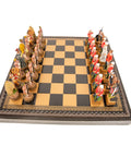 BRITISH VS ZULU: Handpainted Chess Set with Chessboard & Box & Checker Set - Hobby.lt 🇬🇧