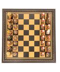 BRITISH VS ZULU: Handpainted Chess Set with Chessboard & Box & Checker Set - Hobby.lt 🇬🇧