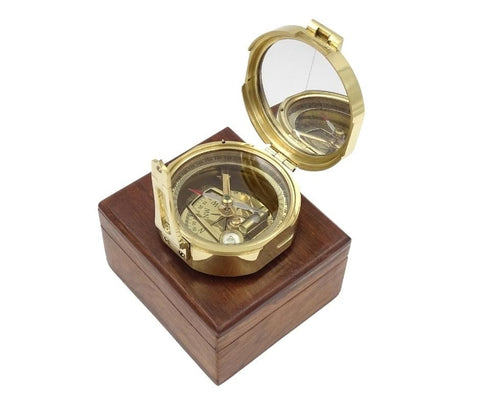 Brunton compass in a wooden box - CB5 - Hobby.lt 🇬🇧