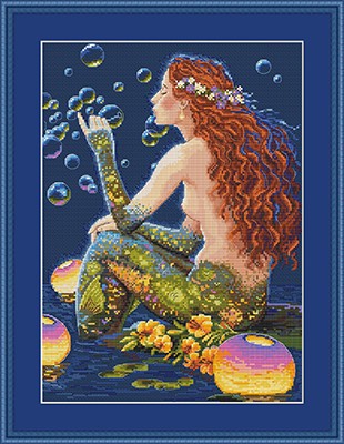 Bubbles SK46 cross stitch kit by Merejka