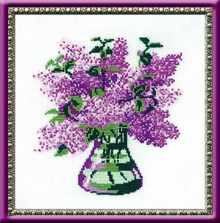 Bunch of Lilacs - Cross Stitch Kit from RIOLIS Ref. no.:603 - Hobby.lt 🇬🇧