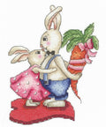 Bunnies Love And Carrots SANZ - 38 - Cross Stitch Kit by Andriana - Hobby.lt 🇬🇧