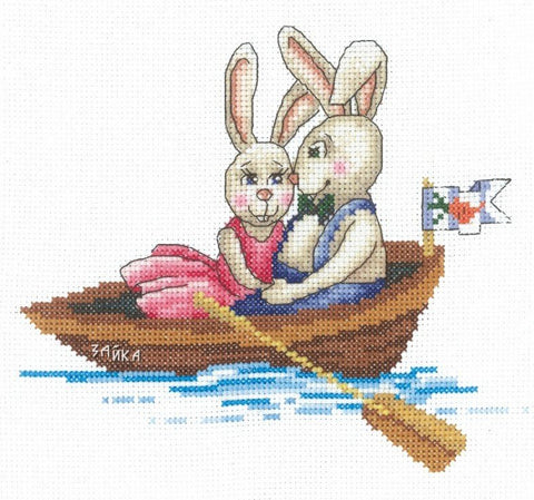 Bunnies My Darling SANZ - 37 - Cross Stitch Kit by Andriana - Hobby.lt 🇬🇧