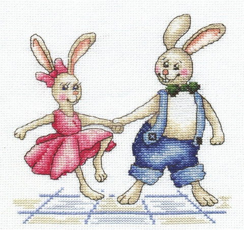 Bunnies Rock - N - Roll SANZ - 40 - Cross Stitch Kit by Andriana - Hobby.lt 🇬🇧