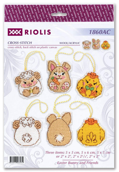 Bunny and Friends cross stitch kit by RIOLIS Ref. no.: 1860AC - Hobby.lt 🇬🇧