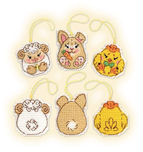 Bunny and Friends cross stitch kit by RIOLIS Ref. no.: 1860AC - Hobby.lt 🇬🇧