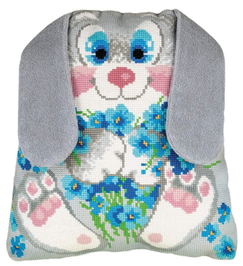 Bunny Cushion - Cross Stitch Kit from RIOLIS Ref. no.:1647 - Hobby.lt 🇬🇧