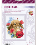 Bunny in Flowers. Cross Stitch kit by RIOLIS Ref. no.: 1986 - Hobby.lt 🇬🇧