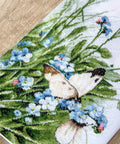 Butterflies and Bluebird Flowers SLETI939 - Cross Stitch Kit - Hobby.lt 🇬🇧