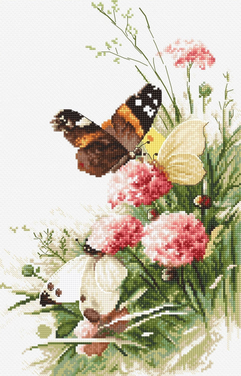 Butterflies in the Field SLETI938 - Cross Stitch Kit - Hobby.lt 🇬🇧