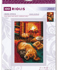 By The Fireplace. Cross Stitch kit by RIOLIS Ref. no.: 2004 - Hobby.lt 🇬🇧