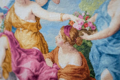 Counted Cross Stitch Kit Abduction, 18 Count Cream Aida, 111 Colors, Madeira Threads, 63 x 57 cm, Zolotoe Runo