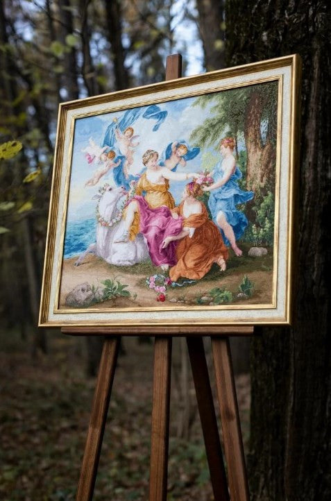 Counted Cross Stitch Kit Abduction, 18 Count Cream Aida, 111 Colors, Madeira Threads, 63 x 57 cm, Zolotoe Runo