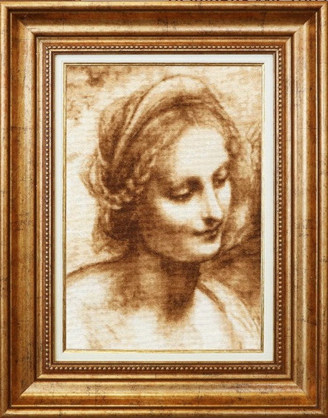 Counted Cross Stitch Kit, Madonna 1507–1508 Religious Art Design, Multicolor, Cotton Threads and Aida Canvas, Zolotoe Runo