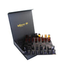 Made in Italy Acrylic Chess Set, Geometric Pieces, Black and Orange