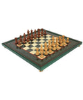 Handmade Wooden Chess Set, Weighted Acacia Pieces, Maple Board, Italy, 45cm