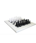 Handmade Wooden Chess Set with Lacquered Board, Weighted Pieces, 40cm, Italy