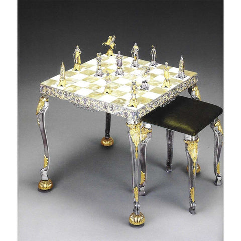 24K Gold Plated Bronze Chess Set