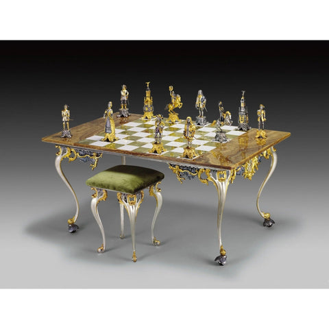 24K Gold-Plated Bronze Chess Set