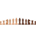 Acacia Wood Weighted Chess Pieces, Classic Set, 5cm King, Handmade in Italy