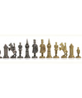 Camelot Metal Chess Pieces Set, Gold and Silver Plated, Handmade in Italy