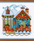 Cabin with Sleigh - Cross Stitch Kit from RIOLIS Ref. no.:1661 - Hobby.lt 🇬🇧