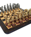 CAESAR: Handmade Metal Chess Men Set with Valuable Rosewood Chessboard - Hobby.lt 🇬🇧