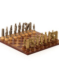 Caesar: Metal Chess Set with Leather - like Chessboard - Hobby.lt 🇬🇧