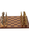 Caesar: Metal Chess Set with Leather - like Chessboard - Hobby.lt 🇬🇧