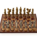 Caesar: Metal Chess Set with Leather - like Chessboard - Hobby.lt 🇬🇧