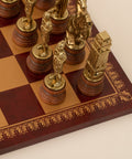 Caesar: Metal Chess Set with Leather - like Chessboard - Hobby.lt 🇬🇧