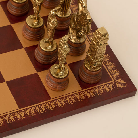 Caesar: Metal Chess Set with Leather - like Chessboard - Hobby.lt 🇬🇧