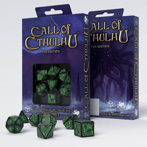 Call Of Cthulhu 7th Edition Dice Set black and green - Hobby.lt 🇬🇧