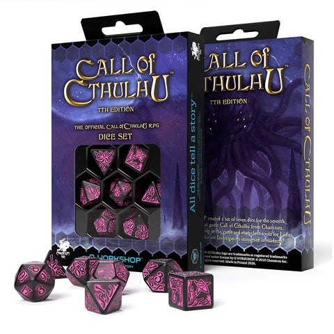 Call Of Cthulhu 7th Edition Dice Set black and purple - Hobby.lt 🇬🇧