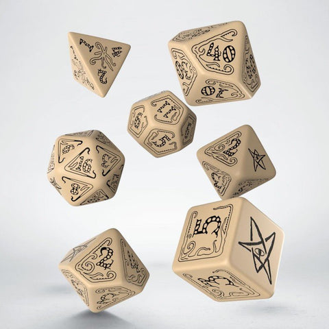 Call Of Cthulhu Dice Set beige and black - Hobby.lt 🇬🇧