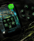 Call Of Cthulhu Dice Set black and fluorescent - Hobby.lt 🇬🇧