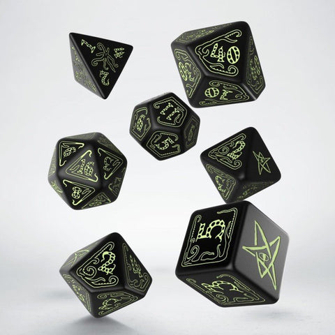 Call Of Cthulhu Dice Set black and fluorescent - Hobby.lt 🇬🇧